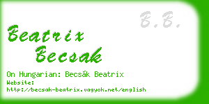 beatrix becsak business card